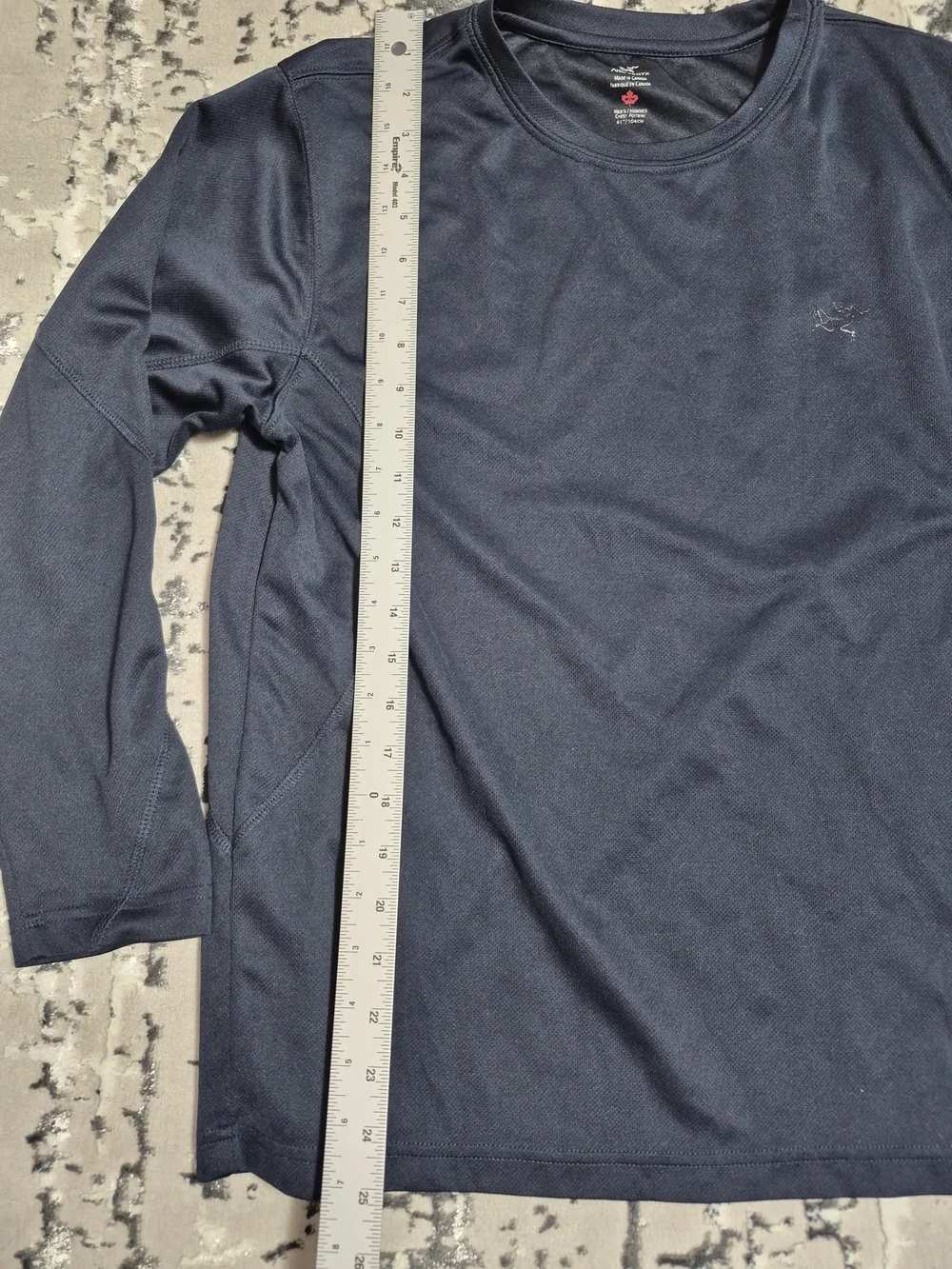 Arc'teryx Cormac Crew Neck Long Sleeve Shirt BLUE LONG SLEEVE MOIST WICKING M